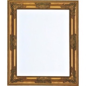 Guld spejl facetslebet let barok 52x62cm - Se flere Guldspejle 